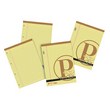 Blocco per note con fogli in carta di colore giallo, particolarmente adatto per l’ufficio legale. Formato A4 da 80 fogli da 80 g/mq nella versione a righe con margine senza fori e con copertina, e da 50 fogli da 80 g/mq per la versione a righe con margine con fori e senza copertina.
