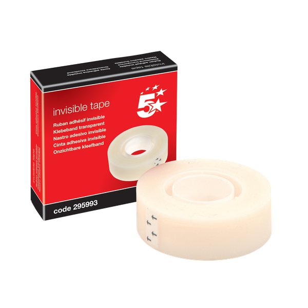 Nastro adesivo invisibile 5 Star - 19 mm x 33 m - 295993