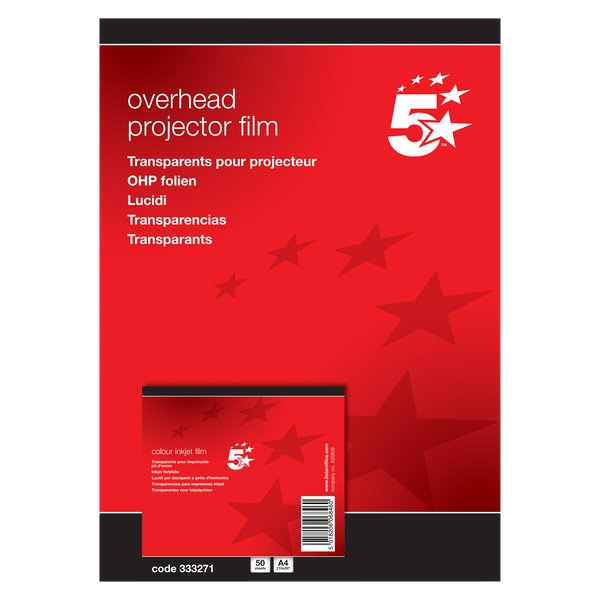 Lucidi 5 Star - Per stampanti inkjet - 333271 (conf.50)