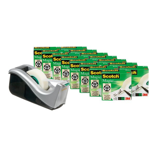 Scotch® Magic™ 810 Value Pack + Dispenser Scotch - 19 mm x 33 m - 8-1933R16C60 (conf.16 rotoli+dispenser)