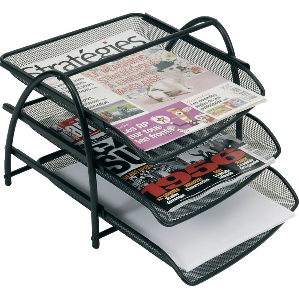 Set portacorrispondenza Mesh Alba - nero - MESHTRAY3 N