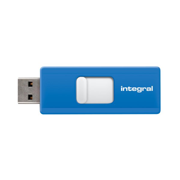 Chiavette USB Integral Slide - 4 GB - USB 2.0 flash drive - Blu - INFD4GBSLDBL