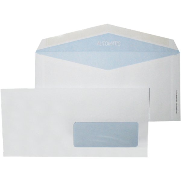 Buste comm.li Sacchettificio Monzese -a punta-gommata- 12x18 cm -80 g/mq-s/finestra - 853 (conf.500)