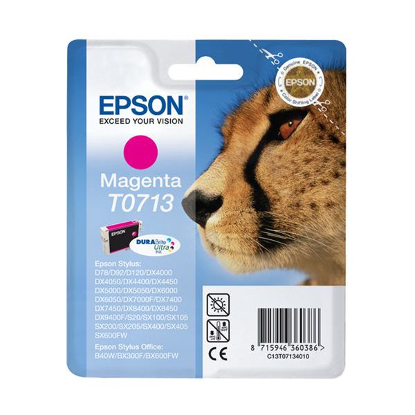 Originale Epson C13T07134011 Cartuccia inkjet ink pigmentato blister RS DURABRITE ULTRA magenta