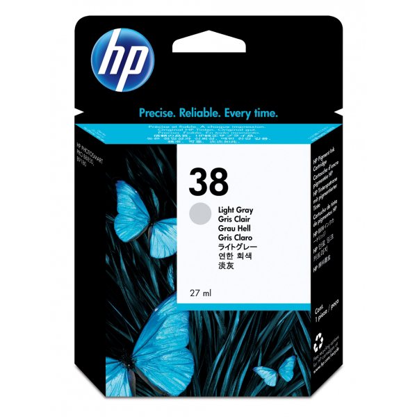 Originale HP C9414A Cartuccia inkjet ink pigmentato 38 grigio chiaro