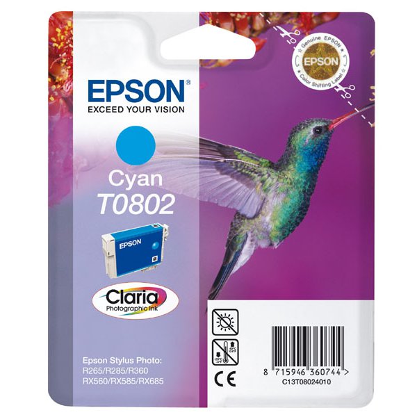 Originale Epson C13T08024011 Cartuccia inkjet blister RS CLARIA ciano