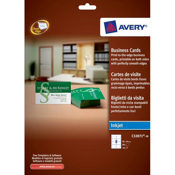 Biglietti da visita Avery - 250 g/mq (laser) - C32071-10 (conf.10)