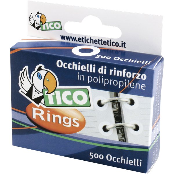 Occhielli di rinforzo Tico - 13 mm - trasparente - RINGSC-T50 (conf.500)
