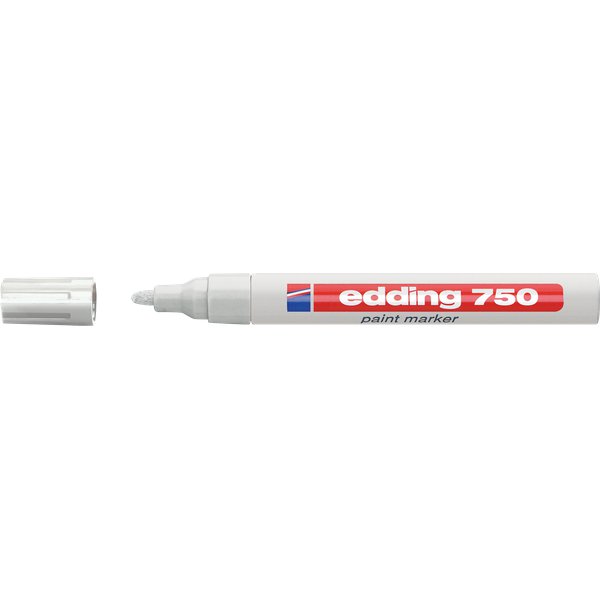 Marcatore permanente a vernice Edding - bianco - tonda - 2-4 mm - 750 049
