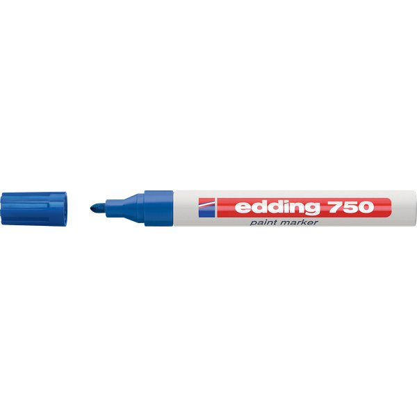 Marcatore permanente a vernice Edding - rosso - tonda - 2-4 mm - 750 002