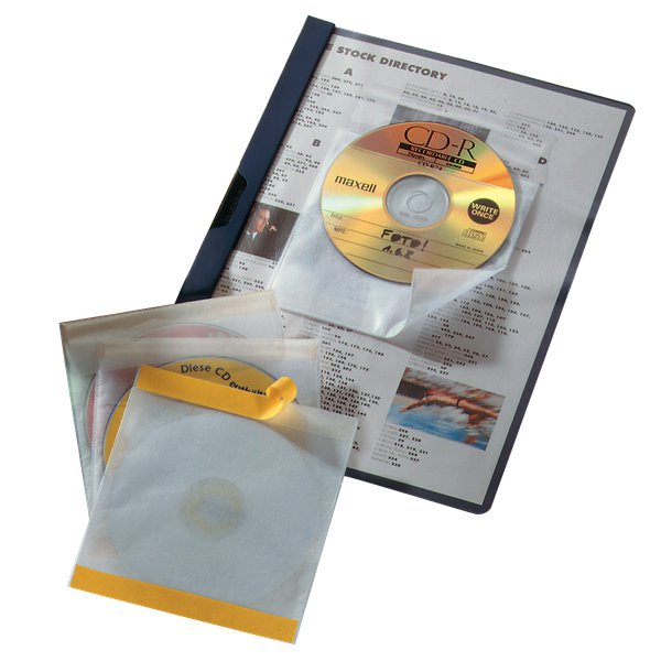 Buste adesive porta CD/DVD Durable - aletta chiusura lato superiore - 5210-19 (conf.10)