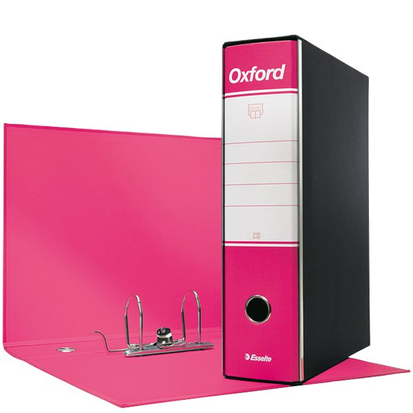 Registratori Oxford Esselte - protocollo - 8 cm - 23x33 cm - Fucsia - 390785900