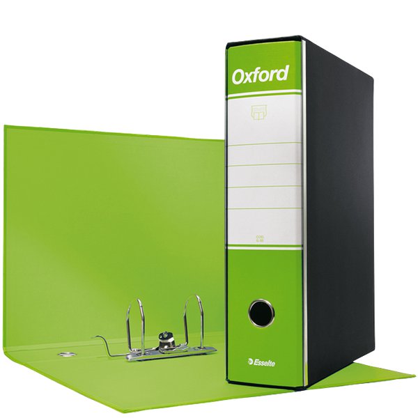Registratori Oxford Esselte - protocollo - 8 cm - 23x33 cm - Verde Lime - 390785600