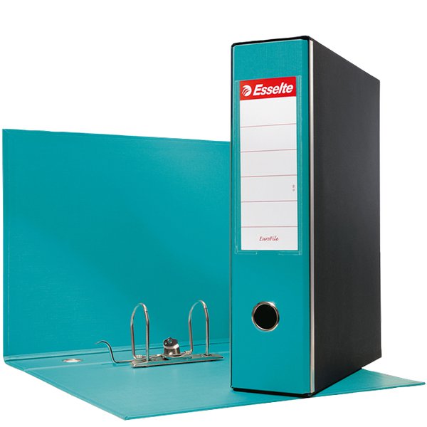 Registratori Eurofile Esselte - protocollo - 8 cm - 23x33 cm - turchese - 390755800