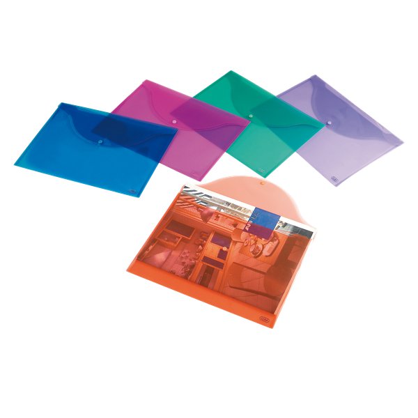 Busta multifunzionale con bottone Favorit - Top - 21x29,7 cm - assortiti - 100201309 (conf.20)