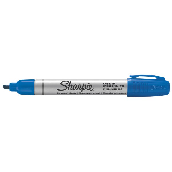 Marcatori permanenti Sharpie Metal Barrel  - small punta scalpello - blu - 4 mm - S0945780