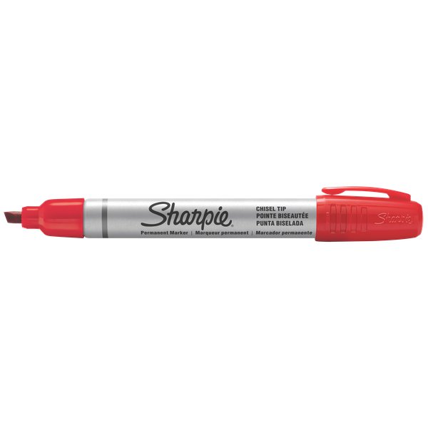 Marcatori permanenti Sharpie Metal Barrel  - small punta scalpello - rosso - 4 mm - S0945790