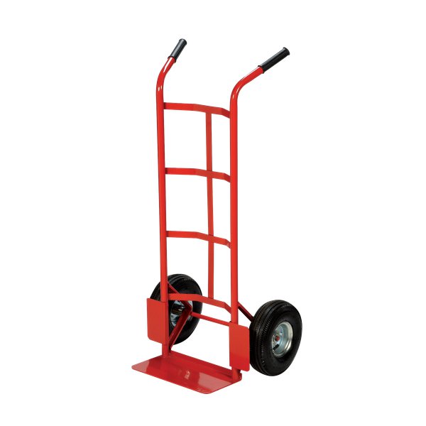 Carrello portacasse con ruote pneumatiche RelX - rosso - 110x53x41 cm - 200 kg - HT1830