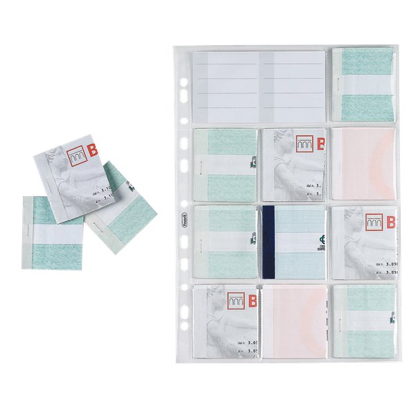 Buste porta assegni Favorit - alto spessore - 21,8x30,8 cm - liscia -  trasp. - 01674001 (conf.10)