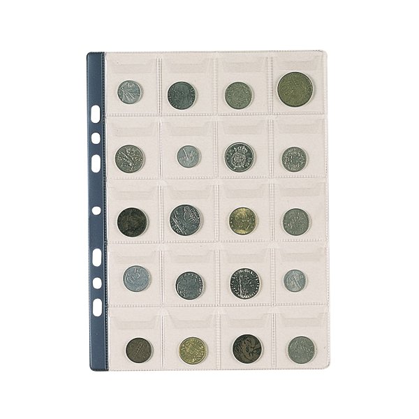 Buste portamonete Favorit - 20 tasche - 20 - numismatica - 22,5x30 cm - trasparente - 02666001 (conf.10)