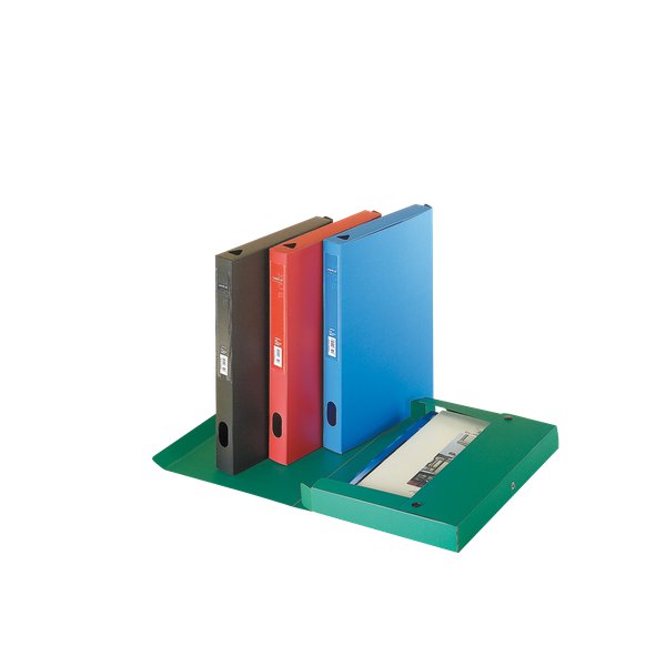 Cartelle progetti in pp Unico Box Favorit - 4 cm - 25x35 cm - rosso - 04335507