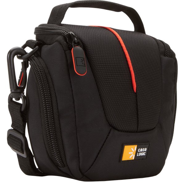 Custodia per videocamera Case Logic - 15,5x8x16 cm - Nero con dettagli arancio - DCB303