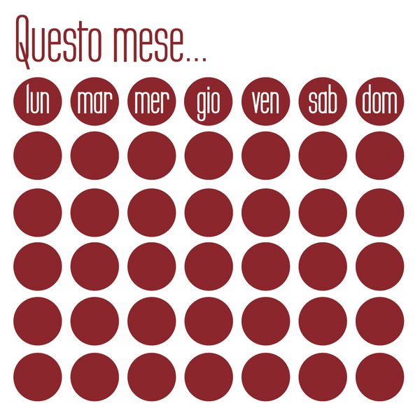 Planning adesivi Stickersmania - 69x70 cm - mensile - PLA005