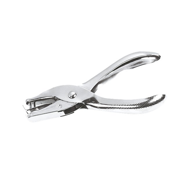 Perforatore a un foro Lebez - 8 fogli - argento - 5810