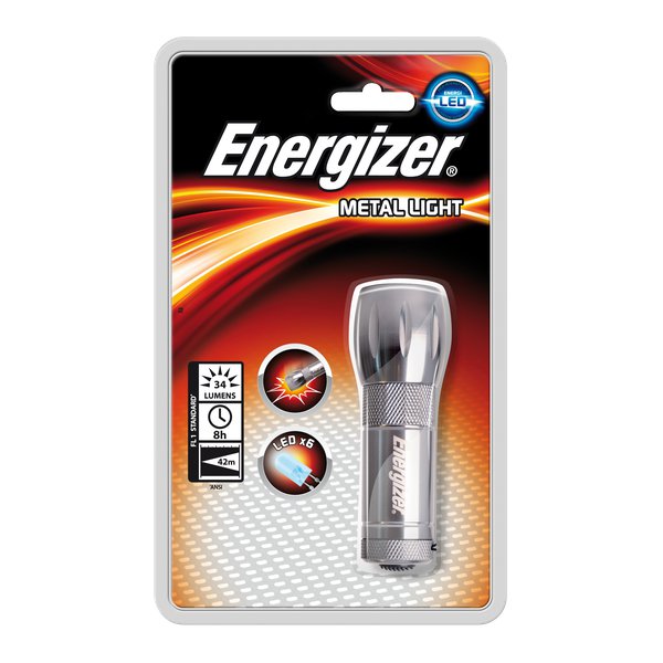 Torcia metal Energizer - 14,4x3,5x19,8 cm - 633657