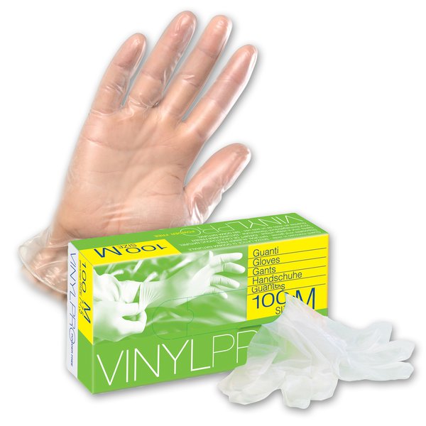 Guanti in vinile Icoguanti - Senza Polvere - bianco trasparente - M - ESVS VINYL pro M (conf.100)