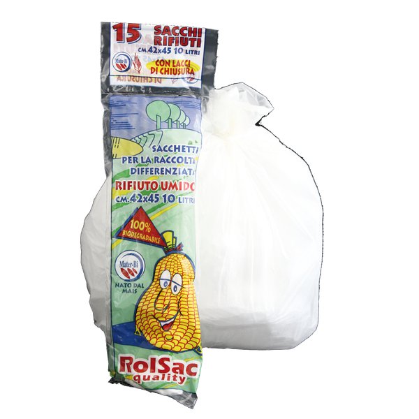 Sacchi per rifiuti Biodegradabili Cagliplast - 25l - 0,019 my - bianco - 10130 (conf.15)