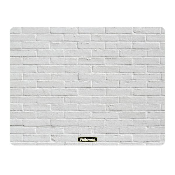 Tappetini mouse Brite Mat Fellowes - Fantasia muro bianco - Mousepad rigido - 5805001