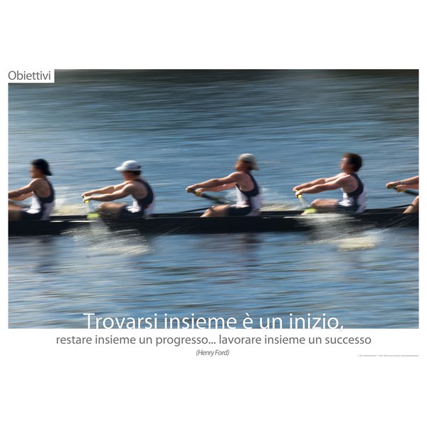 Poster motivazionale adesivo Stickersmania - Obiettivi - Canoa - 68x48 cm
