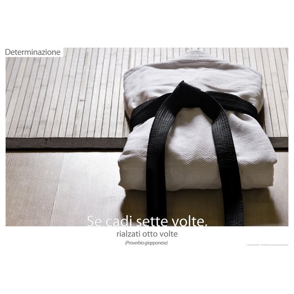 Poster motivazionale adesivo Stickersmania - Determinazione - Karate - 68x48 cm