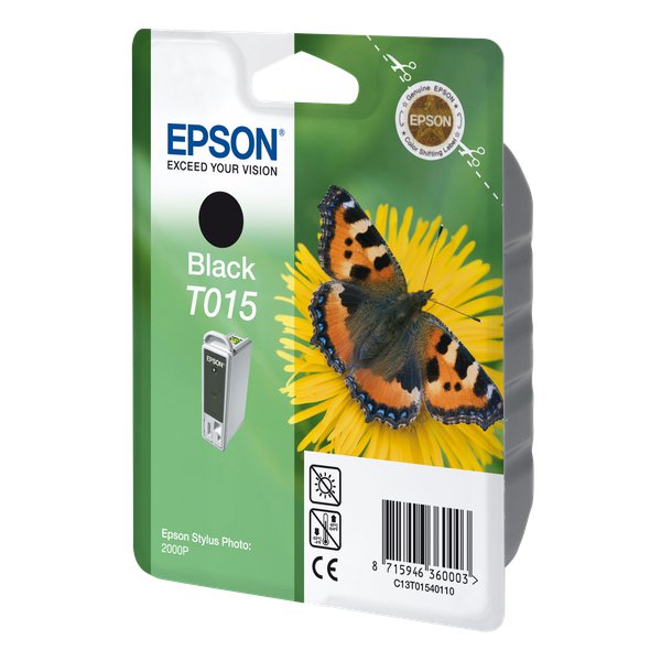 Originale Epson C13T01540110 Cartuccia inkjet ink pigmentato blister RS COLORFAST nero