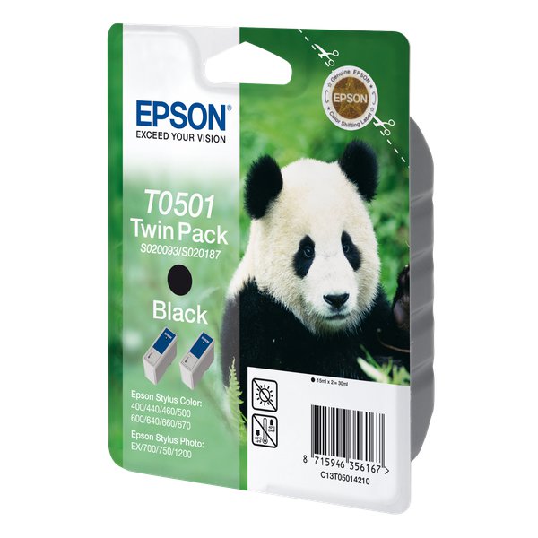 Originale Epson C13T05014210 Conf. 2 cartucce inkjet blister RS STYLUS COLOR nero