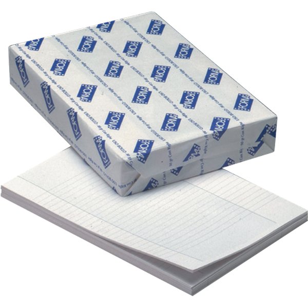 Carta bianca uso bollo a foglio singolo stampabile con laser, inkjet e copiatrici. Adatta per tutti gli usi legali e notarili. Sul retro è riportata la scritta “spazio non utilizzabile”. Colore bianco.