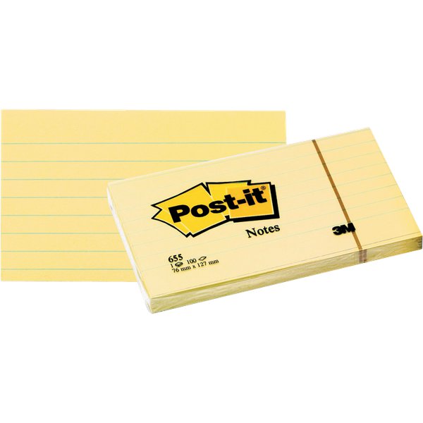 Post-it® Note Giallo Canary a righe - giallo canary - 76x127 mm - righe - 635