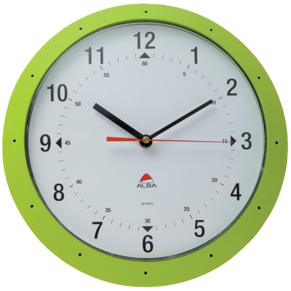 Orologio da parete Easy Time Alba - verde - Ø 30 cm - HORMUR V
