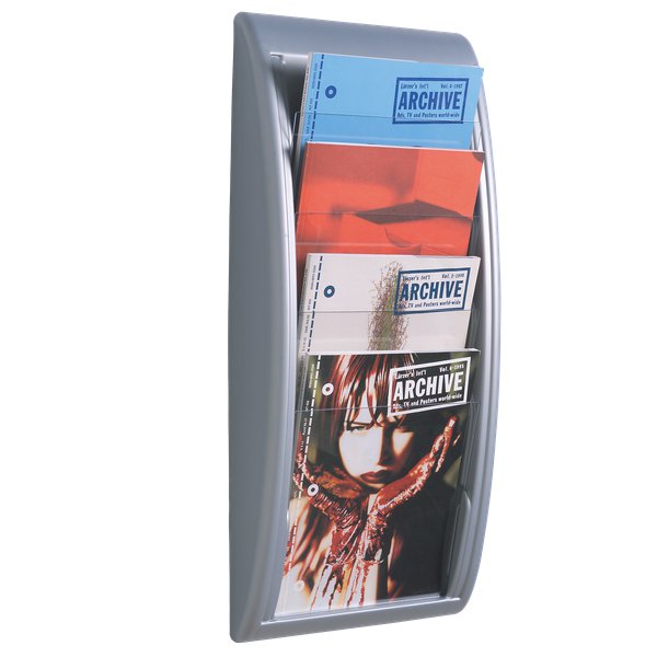 Modulo a 4 tasche f.to A4 Paperflow - 29x9,5x65 cm - alluminio - 4061.35