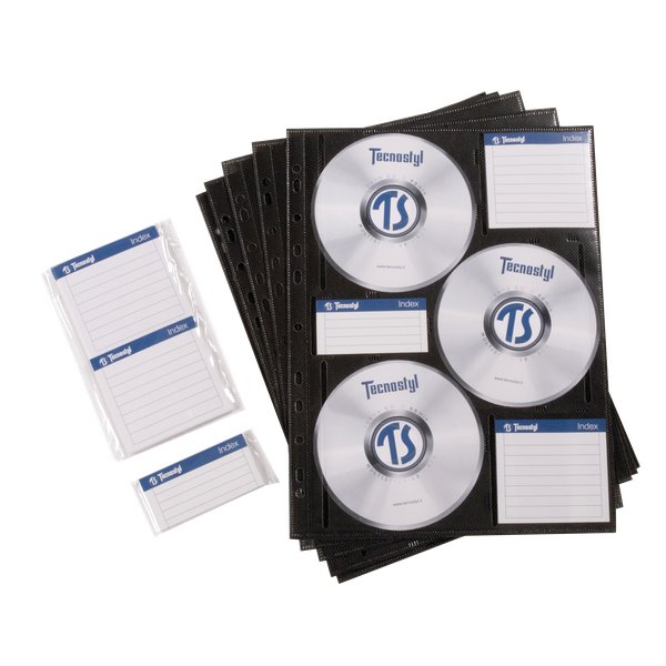 Busta archiviabile per CD/DVD Tecnostyl - 6 CD - CD6BS10 (conf.10)