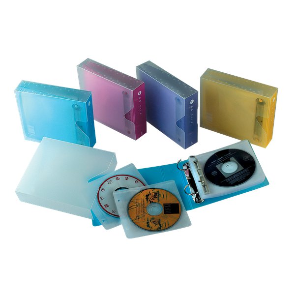 Porta CD ad anelli Tecnostyl - azzurro - CD003/6
