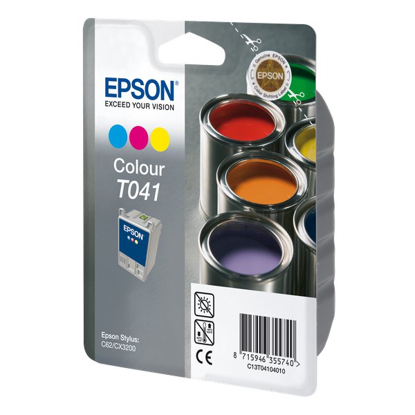 Originale Epson C13T04104010 Cartuccia inkjet blister RS 3 colori
