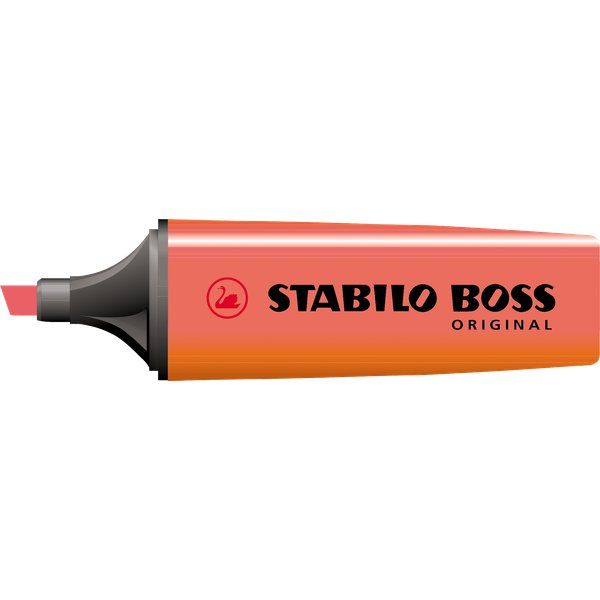 Scatola cartone evidenziatori Stabilo Boss Original - rosso - 2-5 mm - 70/40 (conf.10)