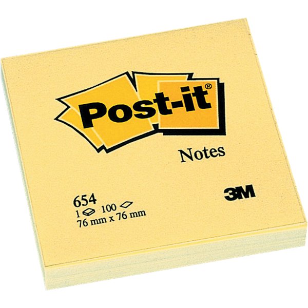 Post-it® Note Giallo Canary - giallo canary - 76x76 mm - 654 (conf.12)
