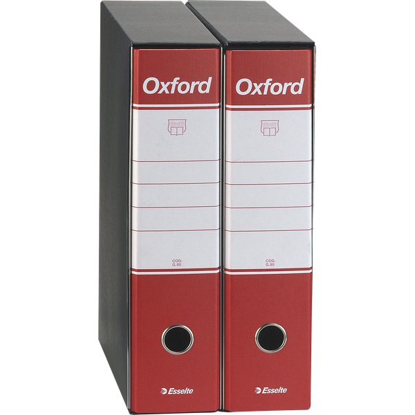 Registratori Oxford Esselte - Commerciale - dorso 8 - F.to utile 23x30cm - rosso - G831600 (conf.6)