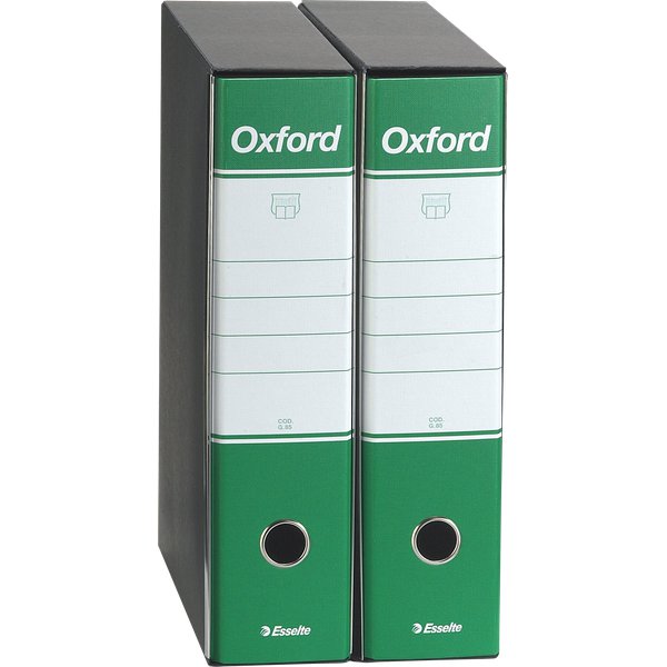 Registratori Oxford Esselte - Commerciale - dorso 8 - F.to utile 23x30cm - verde - G831800 (conf.6)