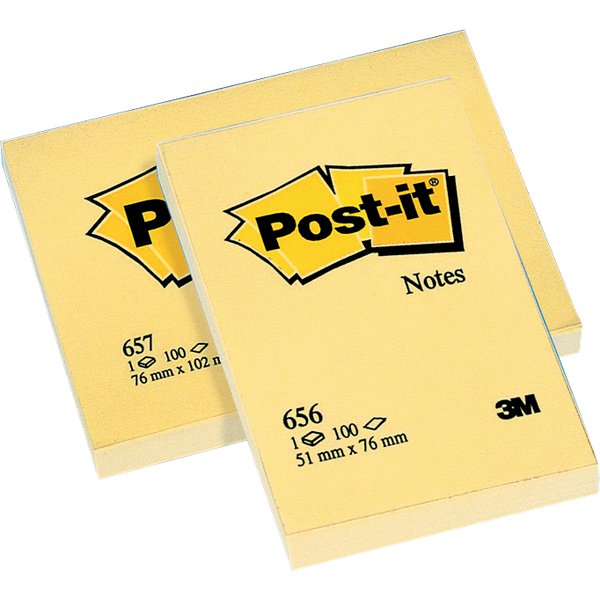 Post-it® Note Giallo Canary - giallo canary - 51x76 mm - 656 (conf.12)