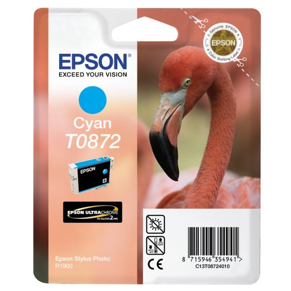 Originale Epson C13T08724010 Cartuccia inkjet ink pigmentato blister RS ULTRACHROME HI-GLOSS2 ciano