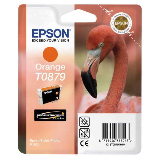 Originale Epson C13T08794010 Cartuccia inkjet ink pigmentato blister RS ULTRACHROME HI-GLOSS2 arancio